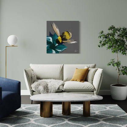 Bee In Flight Painting Print on Canvas