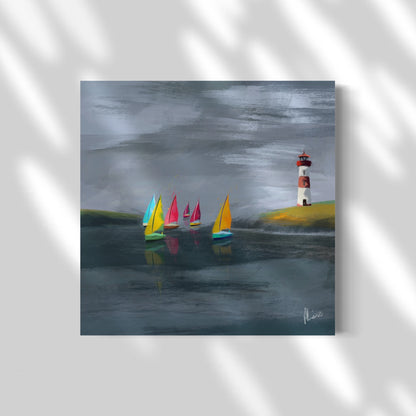 Lighthouse Painting Print on Canvas