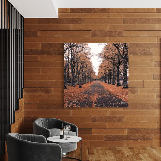 Bronze Autumn Path on Canvas