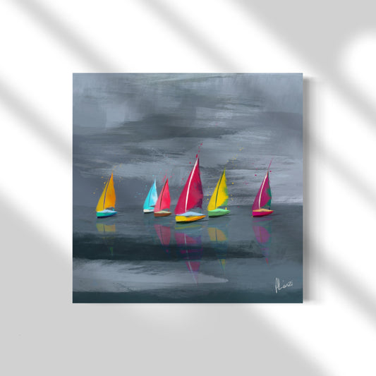 Sailing Painting Print on Canvas