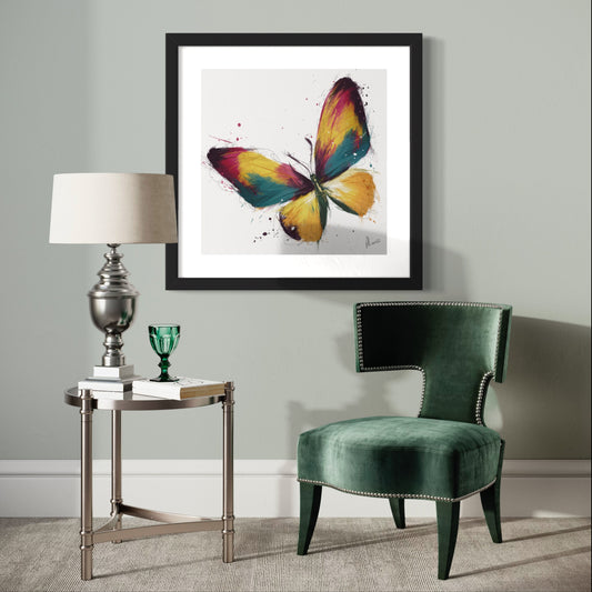 Butterfly Painting Print Framed